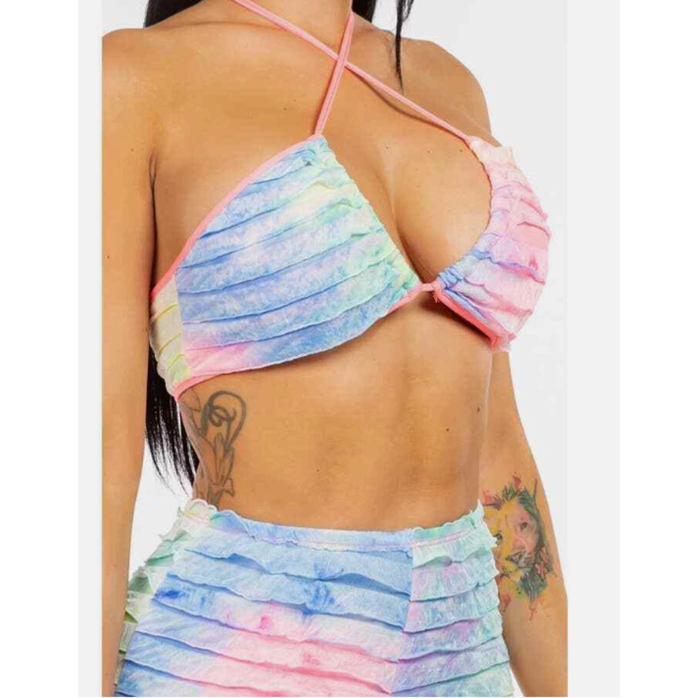 Women's Two-Piece Swimsuit Cover-Up Set – Sheer Mesh Top & Pants (S–L) - Picture 4 of 5